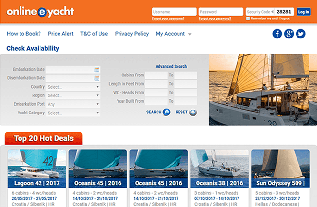 e yacht booking application ibs