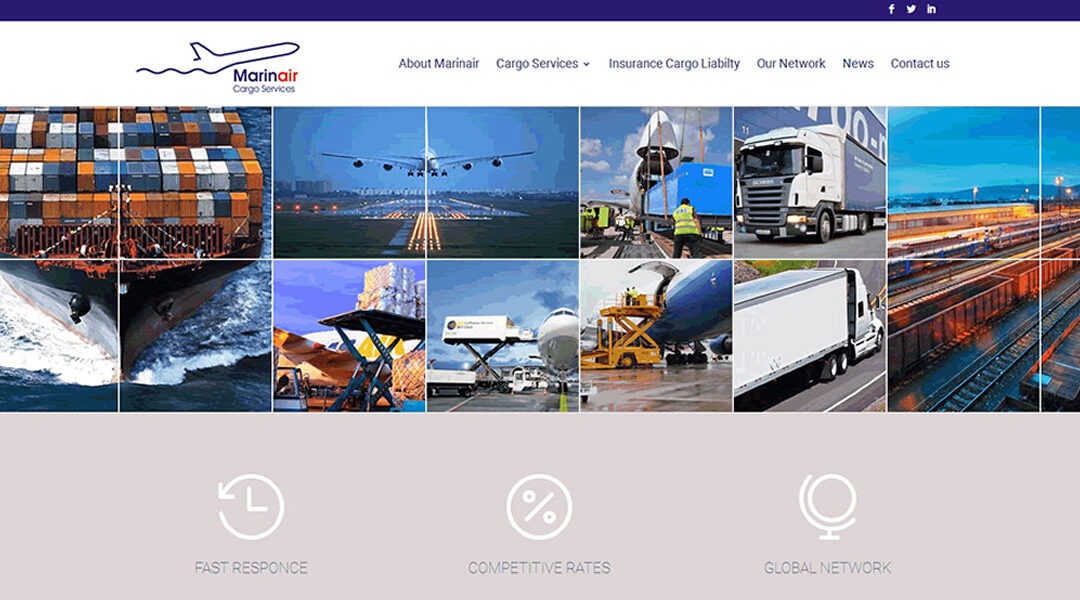 marinair.gr, corporate website of Marinair Cargo Services