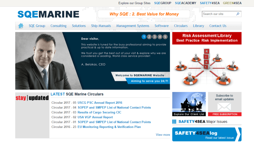 sqemarine.com, new corporate website