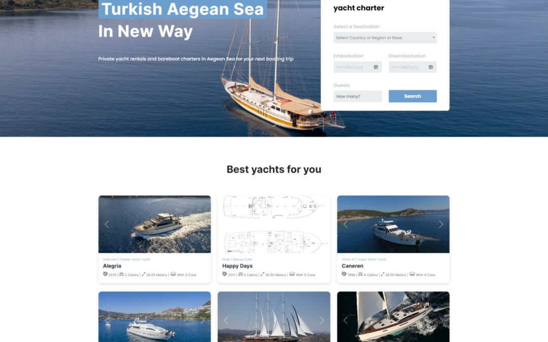 Νέος ιστότοπος για την Yachtsforrent.net