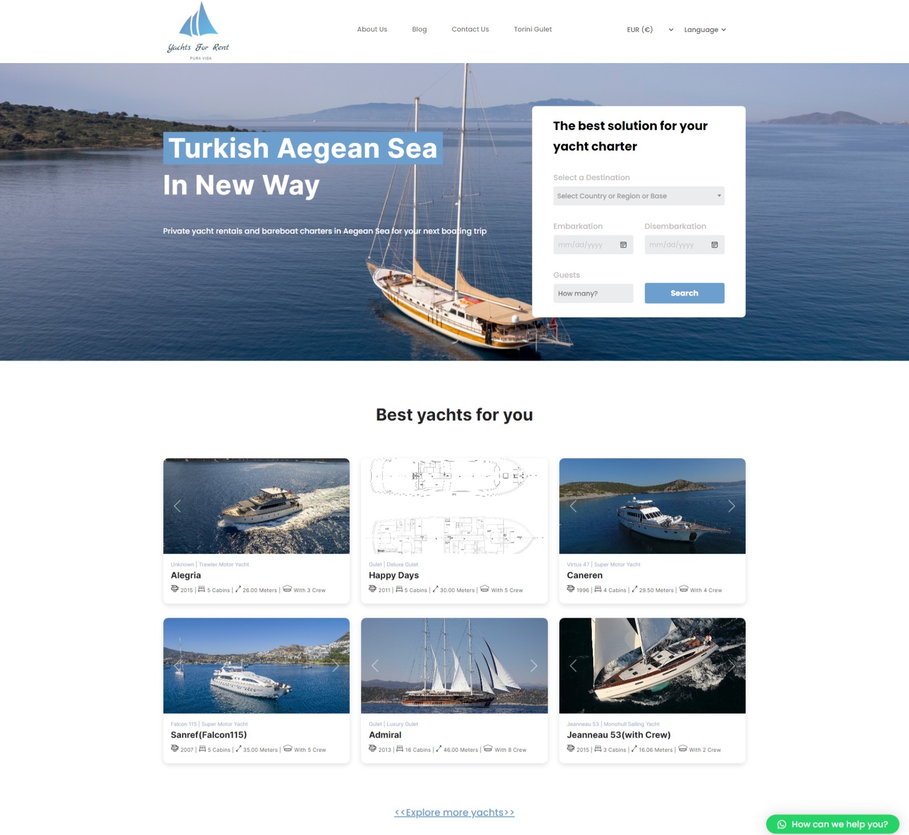 New website for Yachtsforrent.net