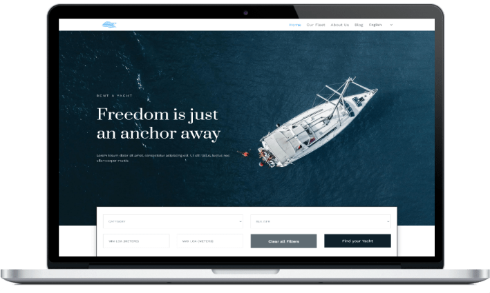 SAILON360, Yacht Chartering Website